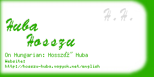 huba hosszu business card